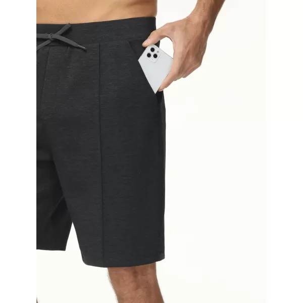 THE GYM PEOPLE Mens Workout Shorts Drawstring Athletic Loose Fit Lounge Sweat Shorts with PocketsDark Heather Grey