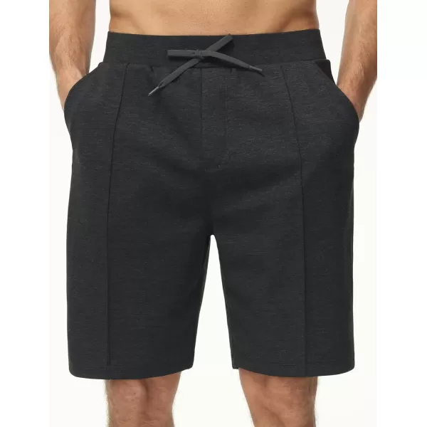 THE GYM PEOPLE Mens Workout Shorts Drawstring Athletic Loose Fit Lounge Sweat Shorts with PocketsDark Heather Grey
