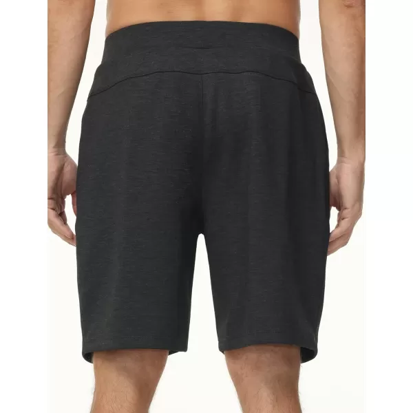 THE GYM PEOPLE Mens Workout Shorts Drawstring Athletic Loose Fit Lounge Sweat Shorts with PocketsDark Heather Grey