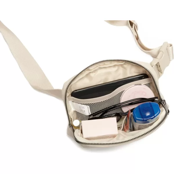 THE GYM PEOPLE Mini Belt Bag Unisex Workout Fanny Pack with Adjustable Strap for Travel Running HikingBeige