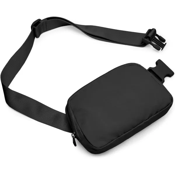 THE GYM PEOPLE Mini Belt Bag Unisex Workout Fanny Pack with Adjustable Strap for Travel Running HikingBlack