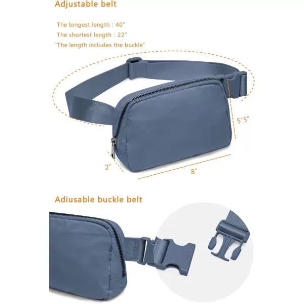 THE GYM PEOPLE Mini Belt Bag Unisex Workout Fanny Pack with Adjustable Strap for Travel Running HikingBlue