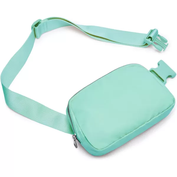 THE GYM PEOPLE Mini Belt Bag Unisex Workout Fanny Pack with Adjustable Strap for Travel Running HikingMint Green