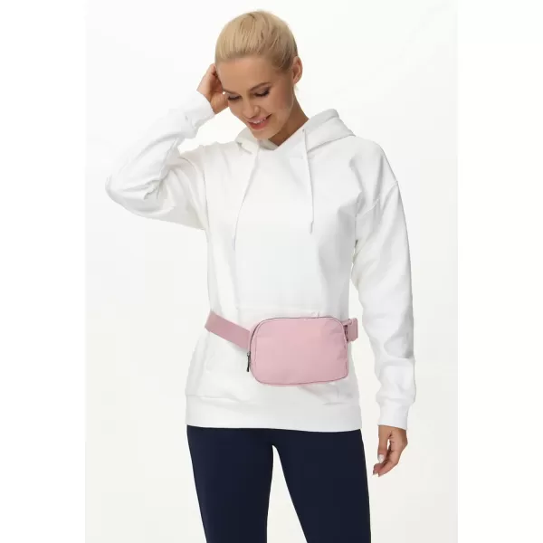 THE GYM PEOPLE Mini Belt Bag Unisex Workout Fanny Pack with Adjustable Strap for Travel Running HikingPink