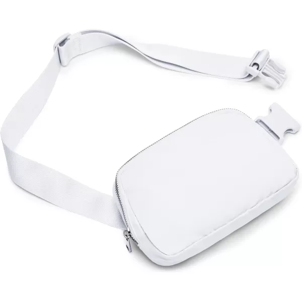 THE GYM PEOPLE Mini Belt Bag Unisex Workout Fanny Pack with Adjustable Strap for Travel Running HikingWhite