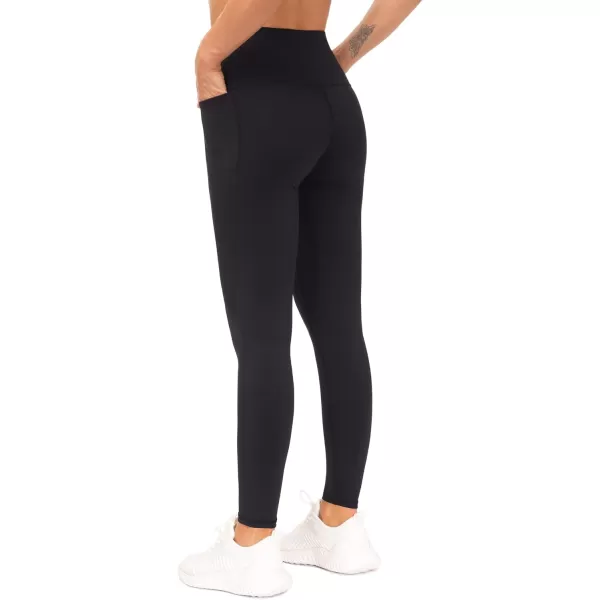 THE GYM PEOPLE Tummy Control Workout Leggings with Pockets High Waist Athletic Yoga Pants for Women Running FitnessBlack