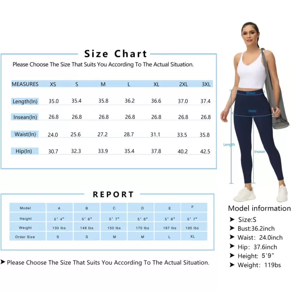 THE GYM PEOPLE Tummy Control Workout Leggings with Pockets High Waist Athletic Yoga Pants for Women Running FitnessDark Blue Green