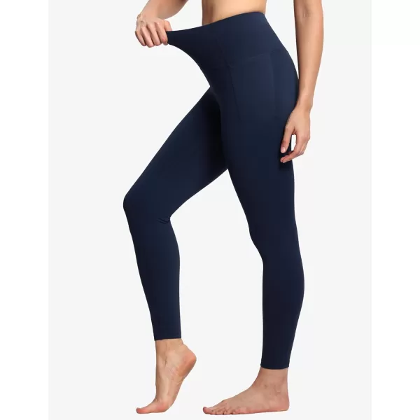 THE GYM PEOPLE Tummy Control Workout Leggings with Pockets High Waist Athletic Yoga Pants for Women Running FitnessNavy Blue