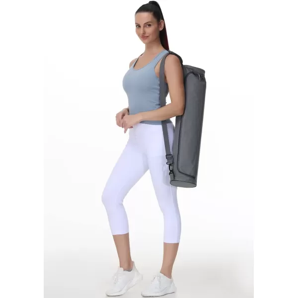 THE GYM PEOPLE Womens Capri Pants Casual Summer Pull On Workout Yoga Capris Leggings with PocketsWhite