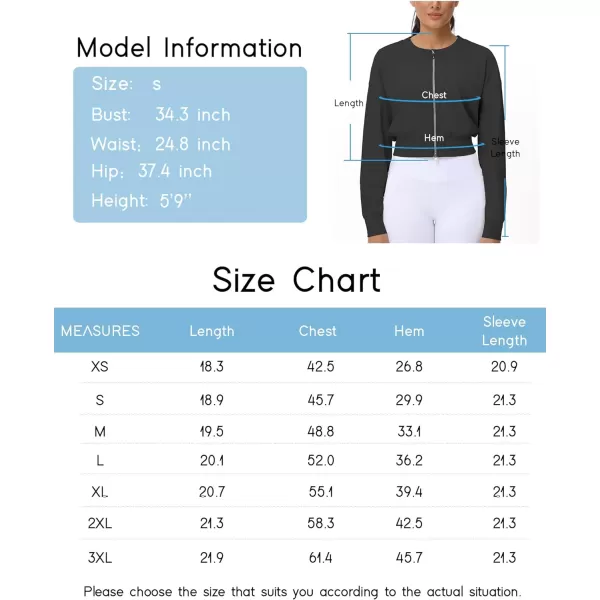 THE GYM PEOPLE Womens Cropped Jackets Full Zip Long Sleeve Ribbed Workout Sweatshirts Lightweight Casual TopsBlack
