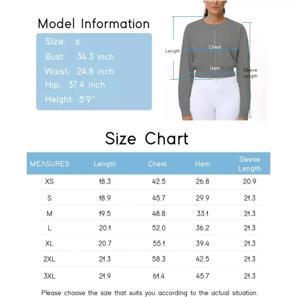 THE GYM PEOPLE Womens Cropped Jackets Full Zip Long Sleeve Ribbed Workout Sweatshirts Lightweight Casual TopsGrey