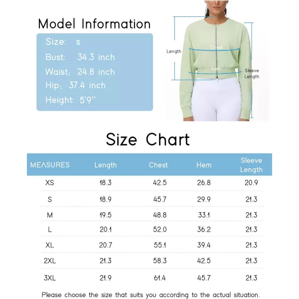 THE GYM PEOPLE Womens Cropped Jackets Full Zip Long Sleeve Ribbed Workout Sweatshirts Lightweight Casual TopsLight Green