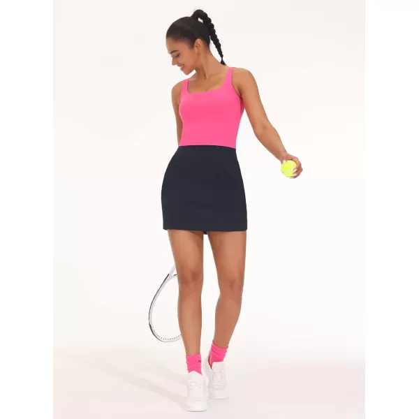 THE GYM PEOPLE Womens Golf Skort Tennis High Waist Lightweight Athletic Casual Skirts Builtin Shorts with 4 PocketsBlue