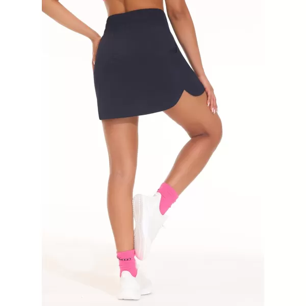 THE GYM PEOPLE Womens Golf Skort Tennis High Waist Lightweight Athletic Casual Skirts Builtin Shorts with 4 PocketsBlue