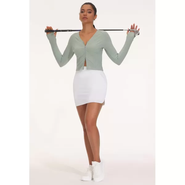 THE GYM PEOPLE Womens Golf Skort Tennis High Waist Lightweight Athletic Casual Skirts Builtin Shorts with 4 PocketsWhite