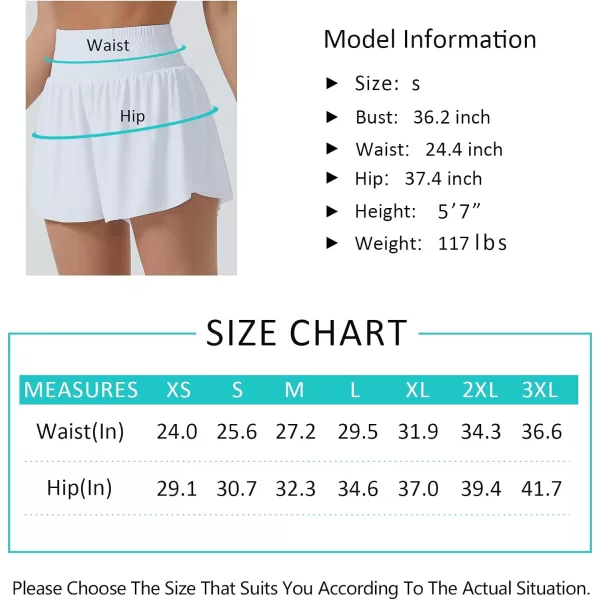 THE GYM PEOPLE Womens High Waisted Flowy Running Shorts Butterfly 2 in 1 Athletic Workout Skirt ShortsLight Green