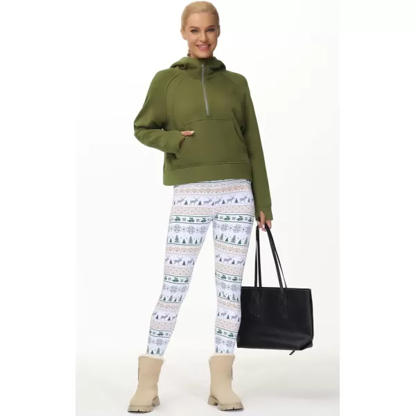 THE GYM PEOPLE Womens Hoodies Half Zip Long Sleeve Fleece Crop Pullover Sweatshirts with Pockets Thumb HoleArmy Green