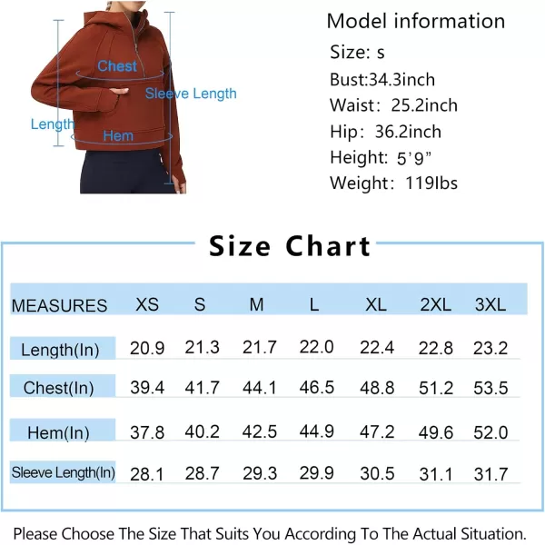 THE GYM PEOPLE Womens Hoodies Half Zip Long Sleeve Fleece Crop Pullover Sweatshirts with Pockets Thumb HoleMaroon