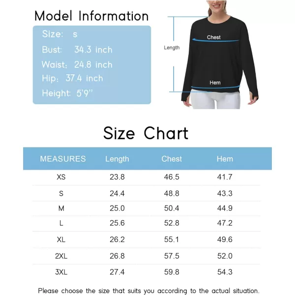 THE GYM PEOPLE Womens Long Sleeve Workout Shirts Back Loose Fit Running Tee Tops with Thumb HoleBlack