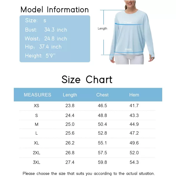 THE GYM PEOPLE Womens Long Sleeve Workout Shirts Back Loose Fit Running Tee Tops with Thumb HoleLight Blue