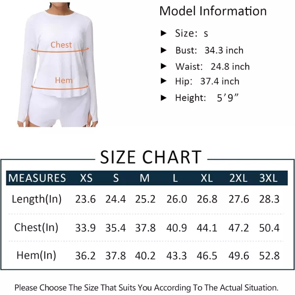 THE GYM PEOPLE Womens Long Sleeve Workout Shirts Lightweight Cotton Running Yoga Tops with Thumb HoleHeather White