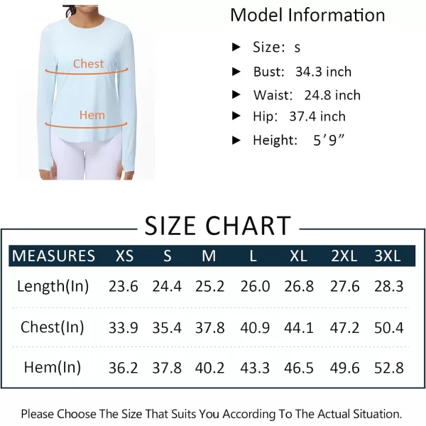 THE GYM PEOPLE Womens Long Sleeve Workout Shirts Lightweight Cotton Running Yoga Tops with Thumb HoleLight Blue