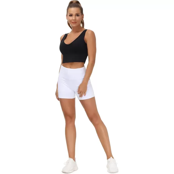 THE GYM PEOPLE Womens Longline Sports Bra Padded Crop Tank Tops Workout Yoga Bra with Removable PadsBlack