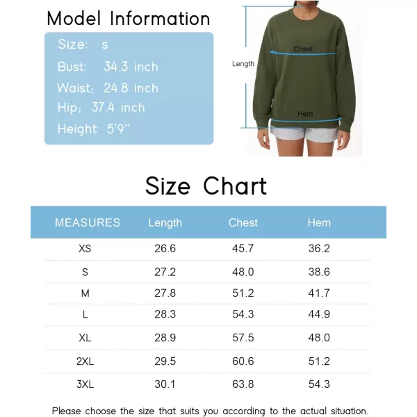 THE GYM PEOPLE Womens Loose Fit Sweatshirt Long Sleeve Crewneck Cotton Boxy Fall Workout Pullover Tops with PocketsBean Brown