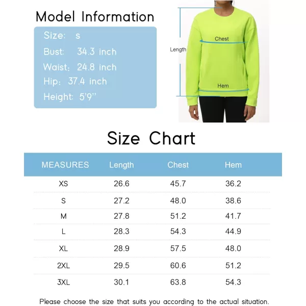 THE GYM PEOPLE Womens Loose Fit Sweatshirt Long Sleeve Crewneck Cotton Boxy Fall Workout Pullover Tops with PocketsBright Green