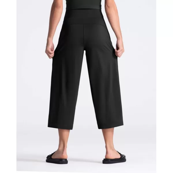 THE GYM PEOPLE Womens Yoga Pants with Pockets and Tummy Control High Waist in Flare CropBlack