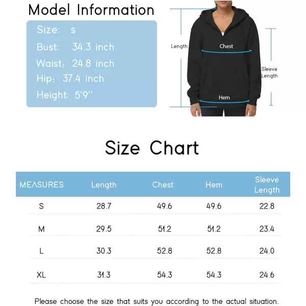 THE GYM PEOPLE Womens Zip Up Plus Oversize Hoodie Drawstring Sweatshirts Casual Long Sleeve Jacket with PocketsBlack
