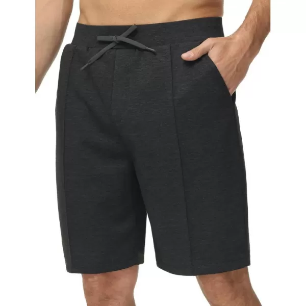 THE GYM PEOPLE Mens Workout Shorts Drawstring Athletic Loose Fit Lounge Sweat Shorts with PocketsDark Heather Grey