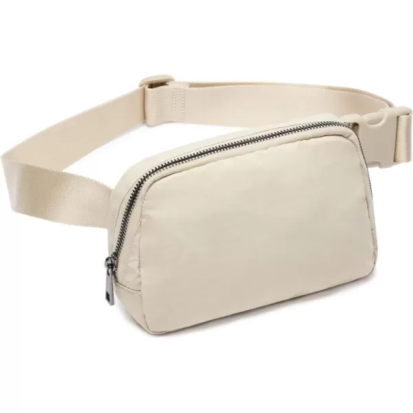 THE GYM PEOPLE Mini Belt Bag Unisex Workout Fanny Pack with Adjustable Strap for Travel Running HikingBeige