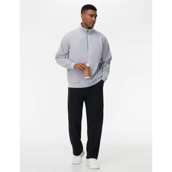 THE GYM PEOPLE Mens Baggy Fleece Workout Sweatpants with Pockets Drawstring Lounge Athletic Running PantsBlack