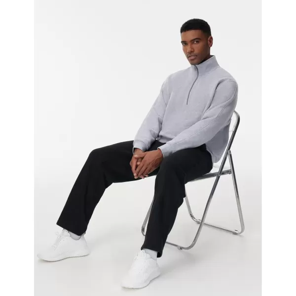 THE GYM PEOPLE Mens Baggy Fleece Workout Sweatpants with Pockets Drawstring Lounge Athletic Running PantsBlack
