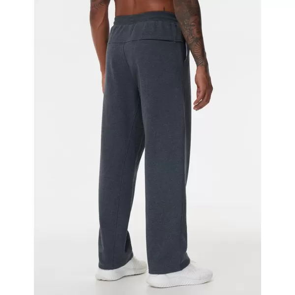 THE GYM PEOPLE Mens Baggy Fleece Workout Sweatpants with Pockets Drawstring Lounge Athletic Running PantsDark Heather Grey