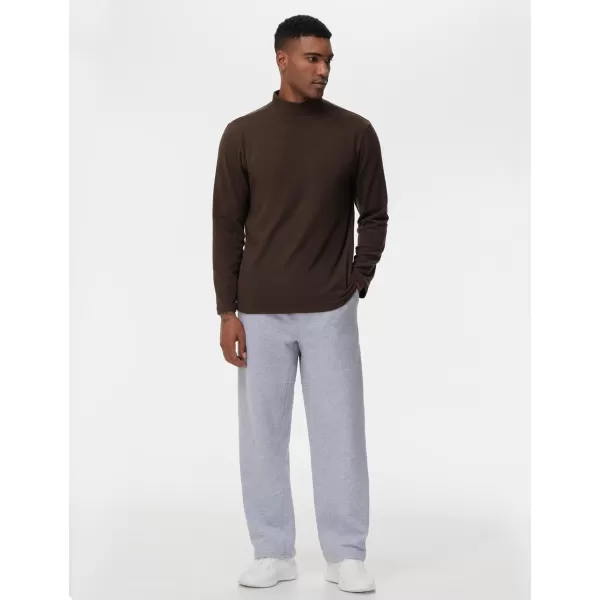 THE GYM PEOPLE Mens Baggy Fleece Workout Sweatpants with Pockets Drawstring Lounge Athletic Running PantsGrey