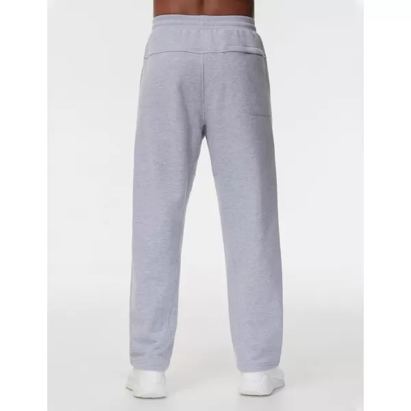 THE GYM PEOPLE Mens Baggy Fleece Workout Sweatpants with Pockets Drawstring Lounge Athletic Running PantsGrey