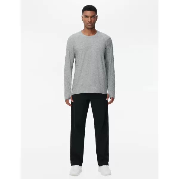 THE GYM PEOPLE Mens Baggy Sweatpants Lightweight Lounge Open Bottom Athletic Workout Pants with PocketsBlack