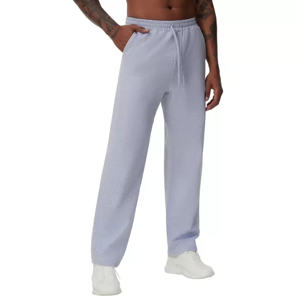 THE GYM PEOPLE Mens Baggy Sweatpants Lightweight Lounge Open Bottom Athletic Workout Pants with PocketsGrey