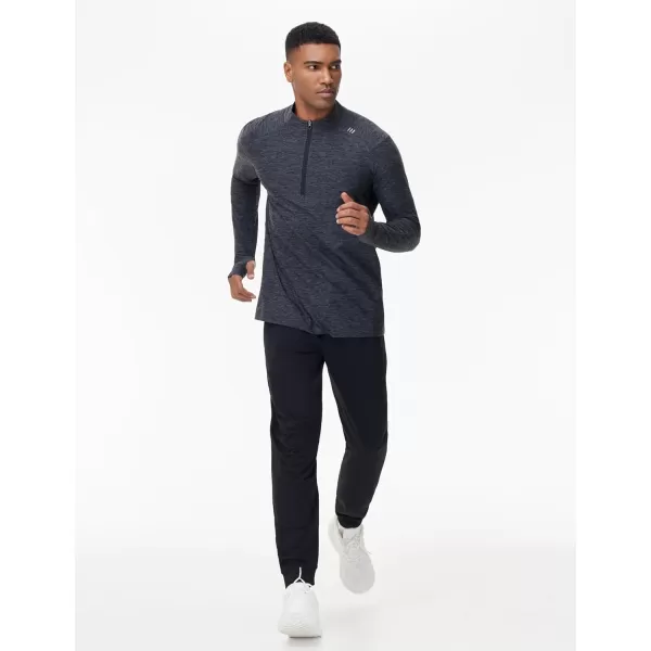 THE GYM PEOPLE Mens Drawstring Workout Joggers Pants Lightweight Tapered Running Lounge Sweatpants with PocketsBlack