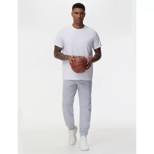 THE GYM PEOPLE Mens Drawstring Workout Joggers Pants Lightweight Tapered Running Lounge Sweatpants with PocketsGrey