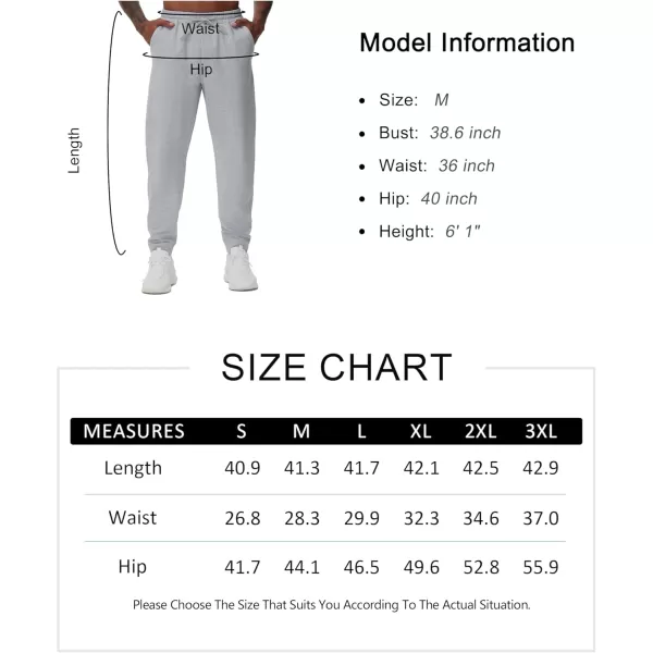 THE GYM PEOPLE Mens Drawstring Workout Joggers Pants Lightweight Tapered Running Lounge Sweatpants with PocketsGrey
