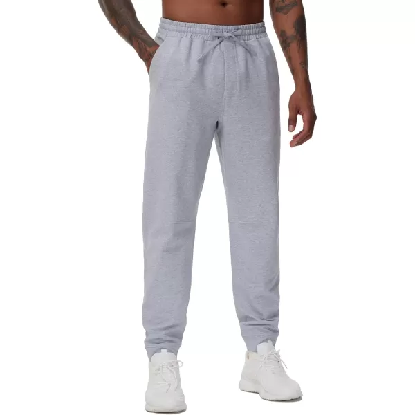THE GYM PEOPLE Mens Drawstring Workout Joggers Pants Lightweight Tapered Running Lounge Sweatpants with PocketsGrey