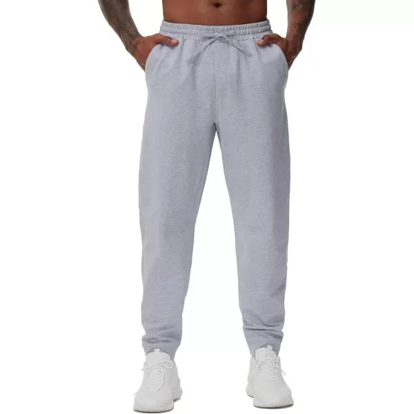 THE GYM PEOPLE Mens Drawstring Workout Joggers Pants Lightweight Tapered Running Lounge Sweatpants with PocketsGrey
