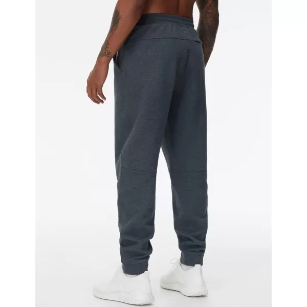 THE GYM PEOPLE Mens Fleece Workout Sweatpants Drawstring Tapered Running Lounge Jogger Pants with PocketsDark Heather Grey