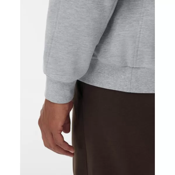 THE GYM PEOPLE Mens Half Zip Fleece Pullover Sweatshirts Midweight Mock Neck Workout Sweat TopsGrey