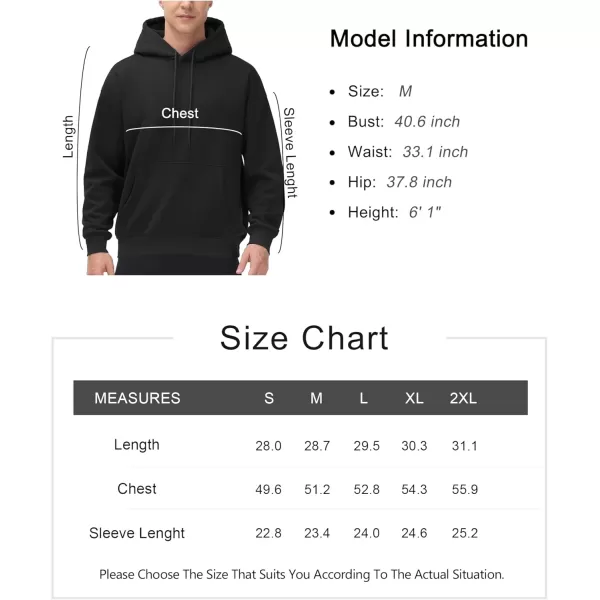 THE GYM PEOPLE Mens Loose Fit Pullover Hoodie Soft Lightweight Hooded Sweatshirt with PocketsBlack