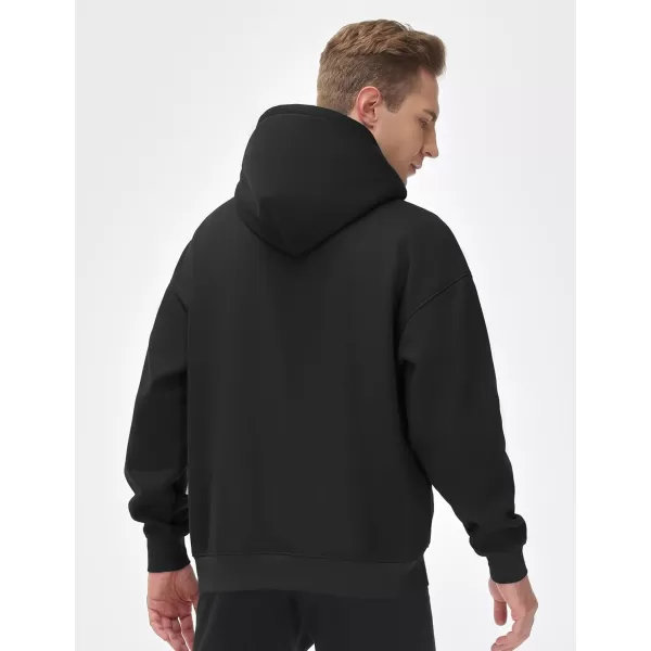 THE GYM PEOPLE Mens Loose Fit Pullover Hoodie Soft Lightweight Hooded Sweatshirt with PocketsBlack