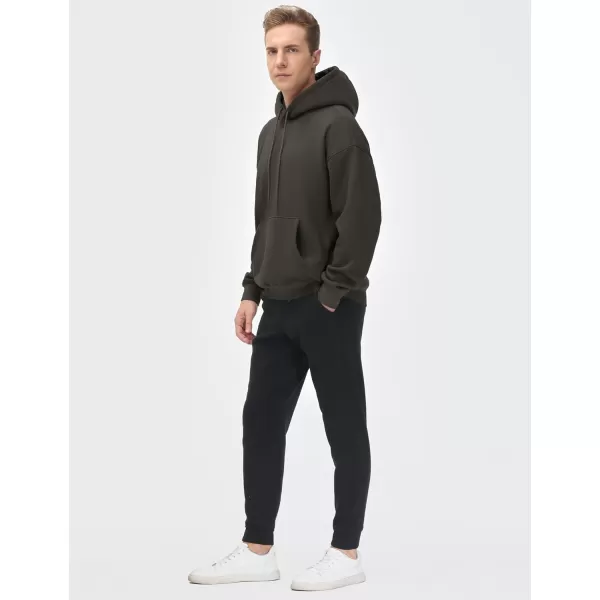 THE GYM PEOPLE Mens Loose Fit Pullover Hoodie Soft Lightweight Hooded Sweatshirt with PocketsDark Brown